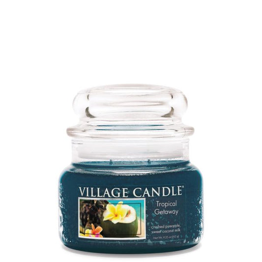 VELA PEQUEÑA 262 GRS VILLAGE CANDLE TROPICAL GETAWAY