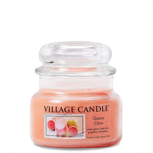 VELA PEQUEÑA 262 GRS VILLAGE CANDLE GUAVA CITRUS