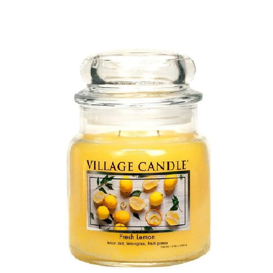 VELA MEDIANA 396 GRS VILLAGE CANDLE FRESH LEMON