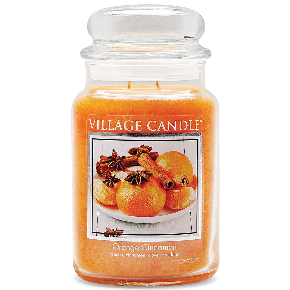 VELA GRANDE 602 GRS VILLAGE CANDLES ORANGE CINNAMON