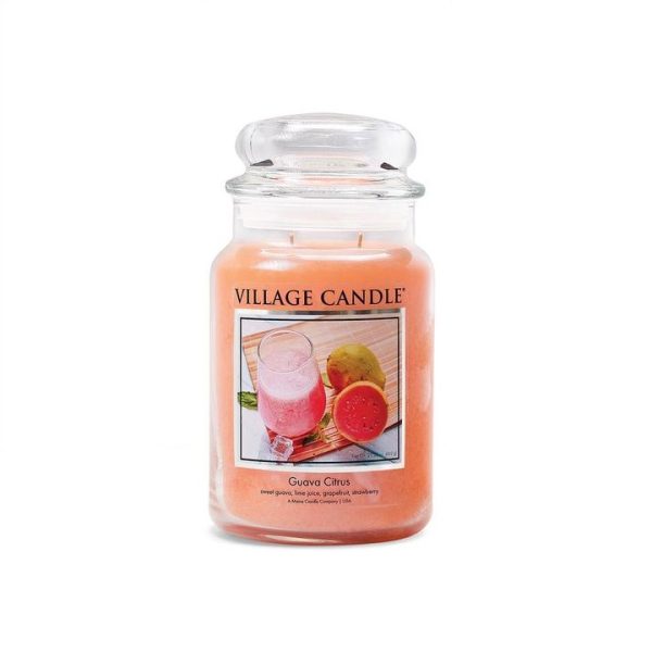 VELA GRANDE 602 GRS VILLAGE CANDLES GUAVA CITRUS