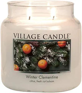 VELA MEDIANA 396 GRS VILLAGE CANDLE WINTER CLEMENTINE