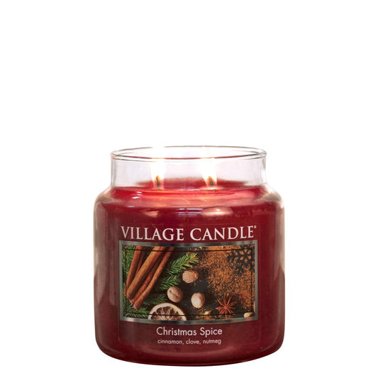 VELA MEDIANA 396 GRS VILLAGE CANDLE CHRISTMAS SPICE