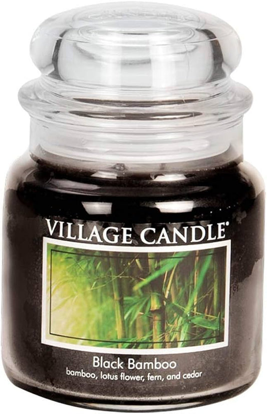 VELA MEDIANA 396 GRS VILLAGE CANDLE BLACK BAMBOO