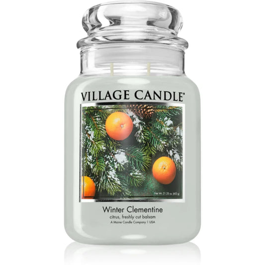 VELA GRANDE 602 GRS VILLAGE CANDLE WINTER CLEMENTINE