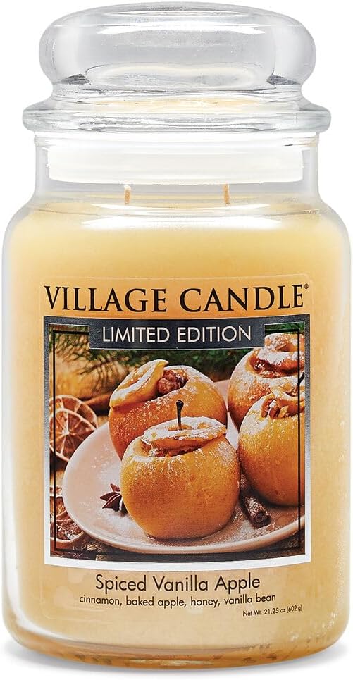 VELA GRANDE 602 GRS VILLAGE CANDLE SPICED VANILLA APPLE