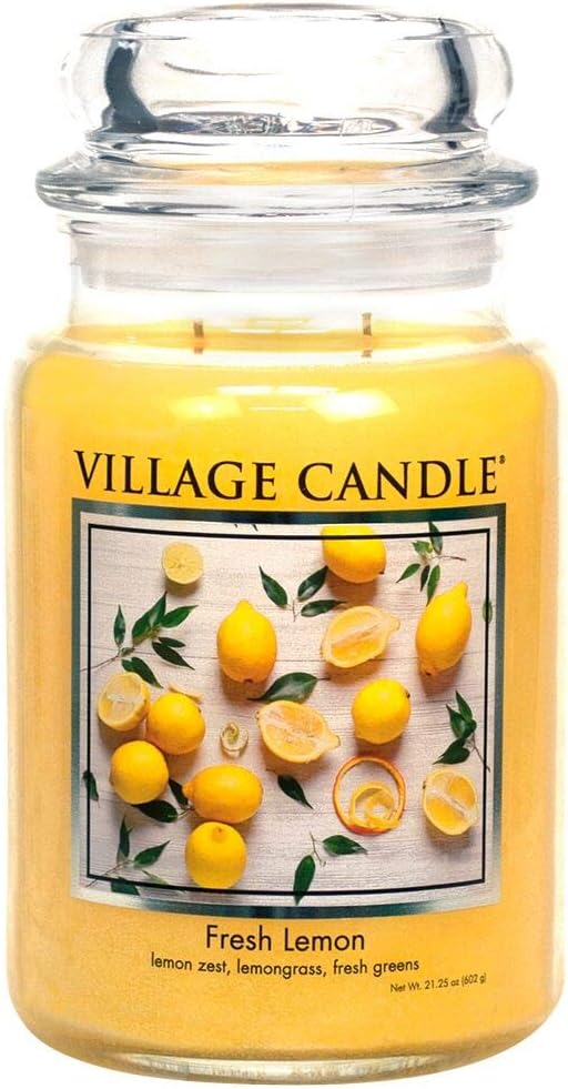 VELA GRANDE 602 GRS VILLAGE CANDLES FRESH LEMON