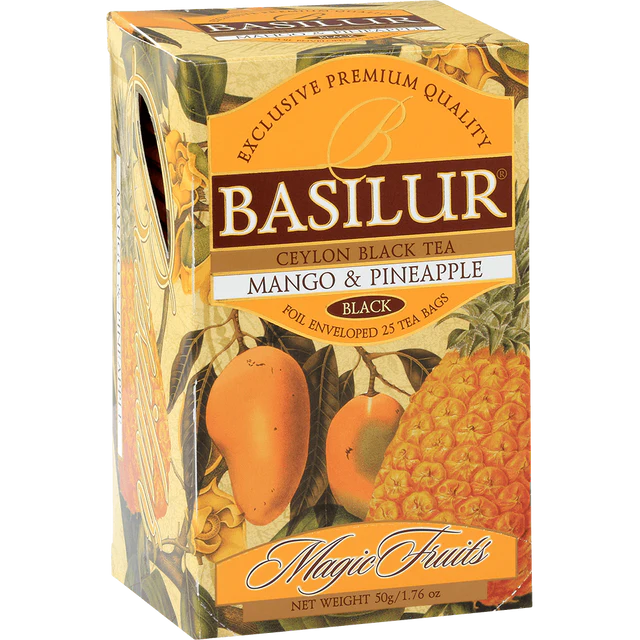 Té negro Ceylon Mango & Piña 25 Bolsas Basilur