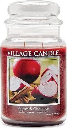 VELA GRANDE 602 GRS VILLAGE CANDLES APPLES & CINNAMON