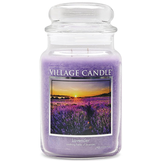 VELA GRANDE 602 GRS VILLAGE CANDLES LAVENDER