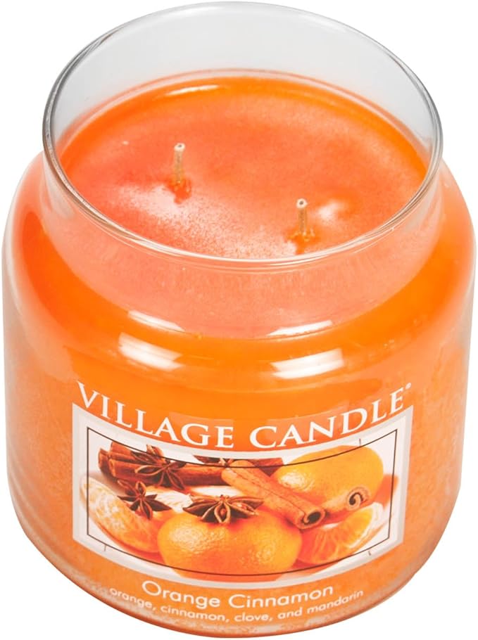 VELA MEDIANA 396 GRS VILLAGE CANDLE ORANGE CINNAMON