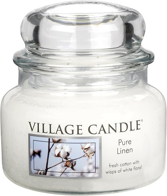 VELA PEQUEÑA 262 GRS VILLAGE CANDLE PURE LINEN