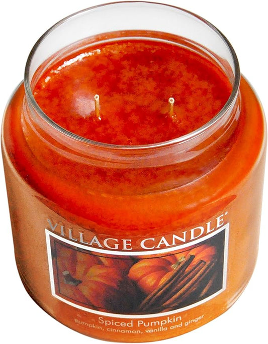 VELA GRANDE 602 GRS VILLAGE CANDLES SPICED PUMPKIN