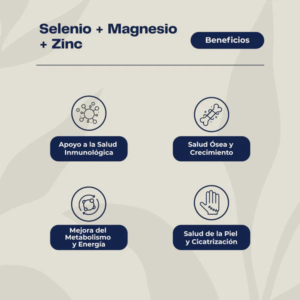 Selenio + Magnesio + Zinc 500 Mg 60 Capsulas Karun Life