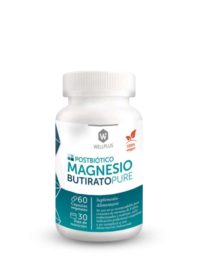 Magnesio Butirato Pure 60 cápsulas Wellplus