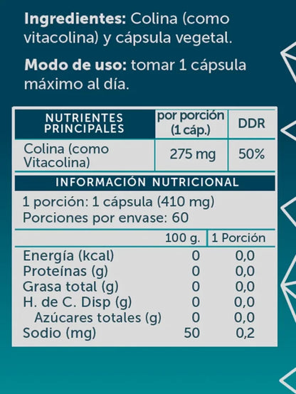 Colina Pure 60 cápsulas Wellplus