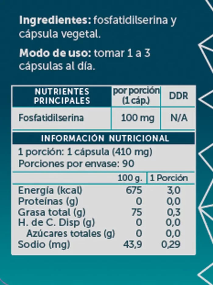 Fosfatidilserina Pure 90 cápsulas Wellplus