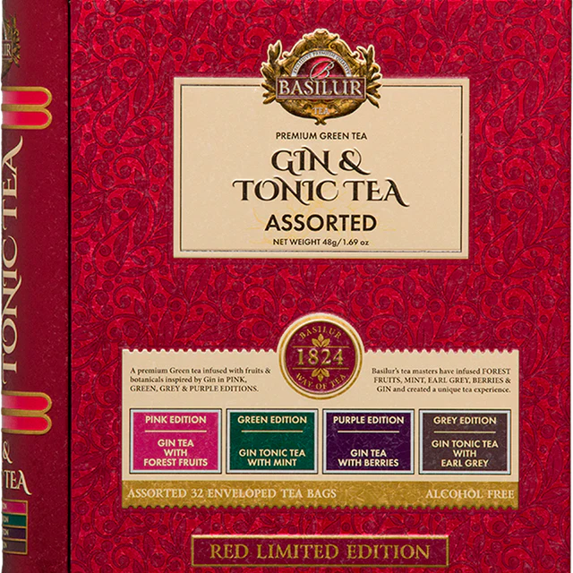 Book Gin Tonic Assorted Red Edition - 32 Bolsitas