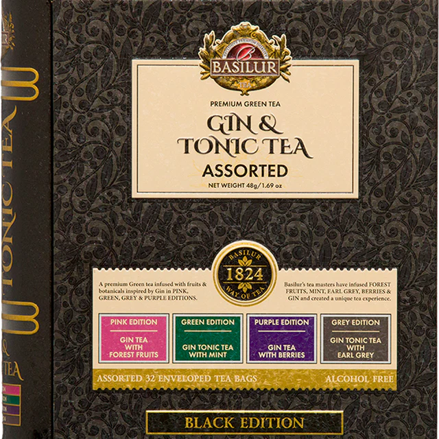 Book Gin Tonic Assorted Black Edition - 32 Bolsitas