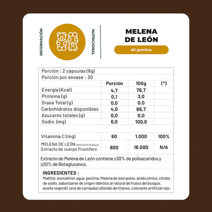 Hongo Melena de León + Vitamina C 60 Gomitas Karun Life