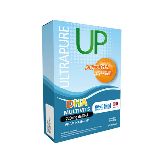 Omega UP DHA Multivits (30 Unidades Masticables)