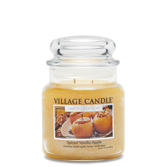 VELA MEDIANA 396 GRS VILLAGE CANDLE SPICED VANILLA APPLE