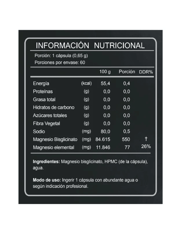 Bisglicinato de magnesio 60caps Fnl