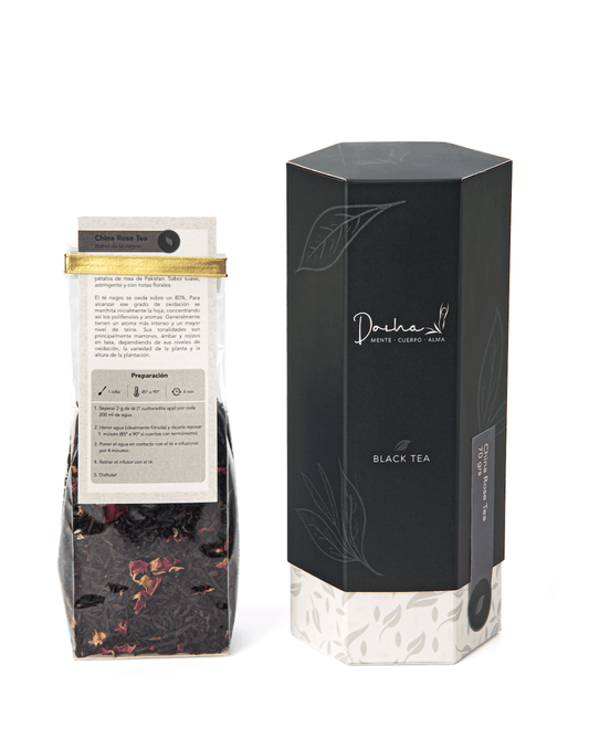 China Rose Tea . Té Negro con Rosas 70gr Dosha