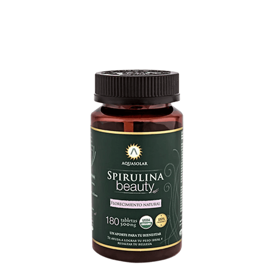 Spirulina beauty 500mg orgánica 180caps Aquasolar