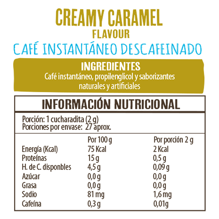 Café descafeinado creamy caramel 50gr Beanies