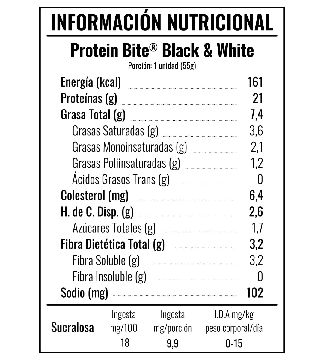 Protein bite black & white 60gr Your Goal