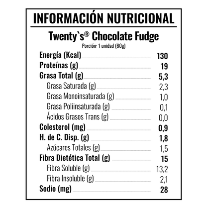 Twenty´s chocolate fudge 60gr Your Goal