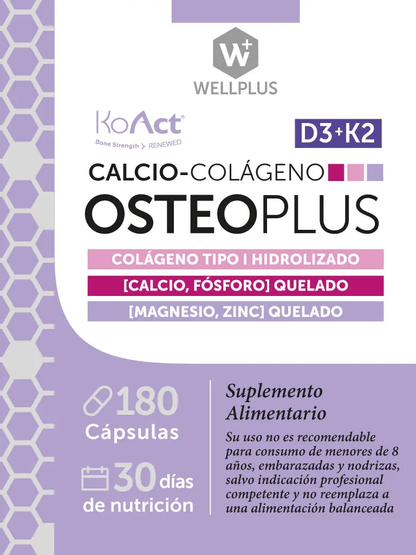 Ostea plus D3+K2 180caps Wellplus