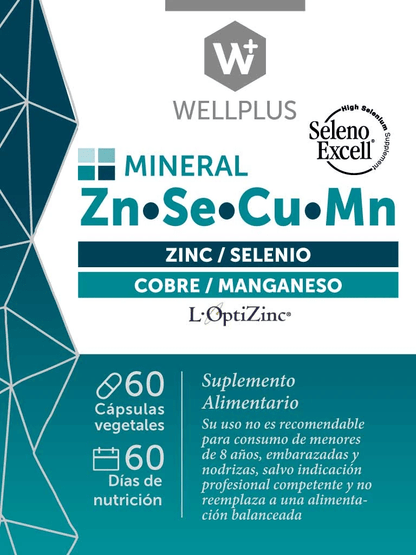 Zn Se Cu Mn 60caps Wellplus