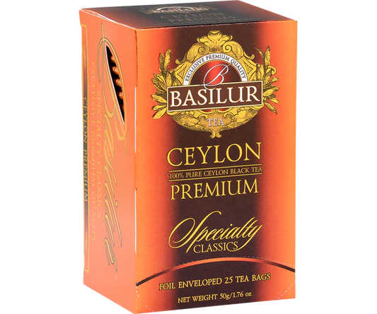 Té negro ceylon premium 25 bolsas Basilur