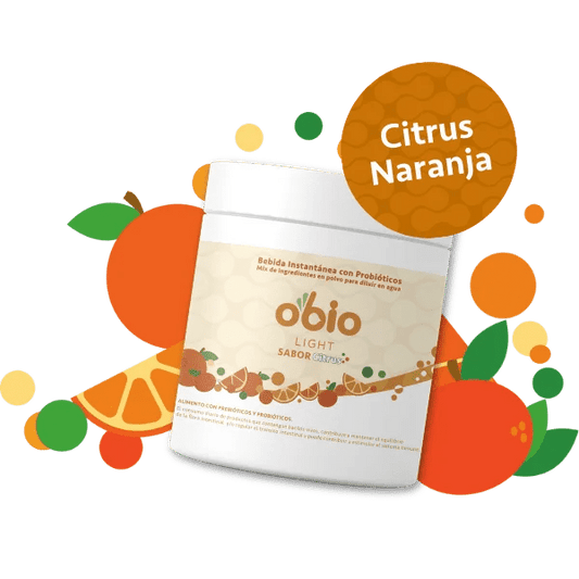 Probíotico Obio Sabor Citrus Naranja Light 90 grs