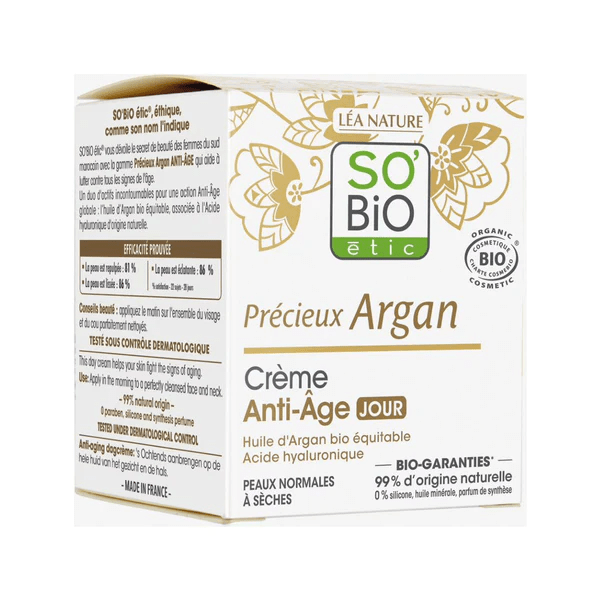 Crema anti-edad de día aceite de argan 50ml Sobio