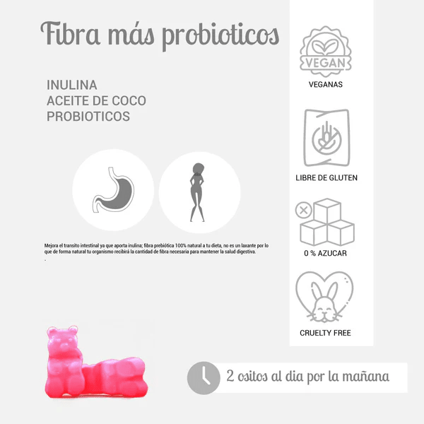 Gomitas fibra + probióticos 60und Perfect Bear