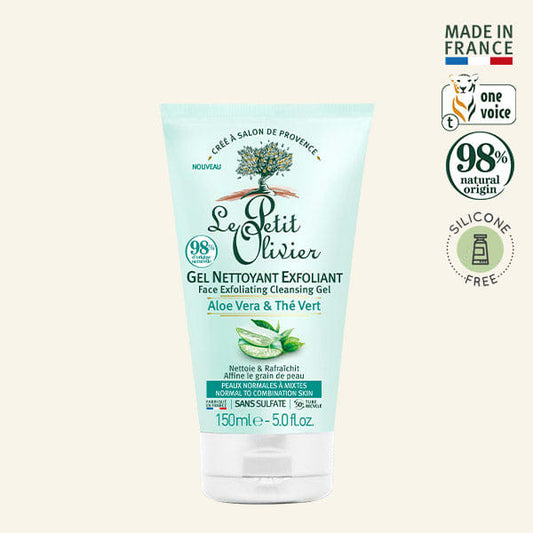 Gel Exfoliante Rostro Aloe Vera y Té verde 150ml Le petit O