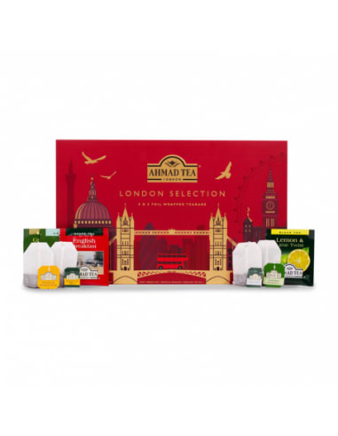 Selección de 8 Variedades con Té negro y Té verde Ahmad Tea London Selection (40 Bolsitas)