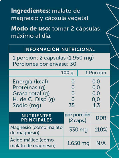 Magnesio malato pure 60caps Wellplus