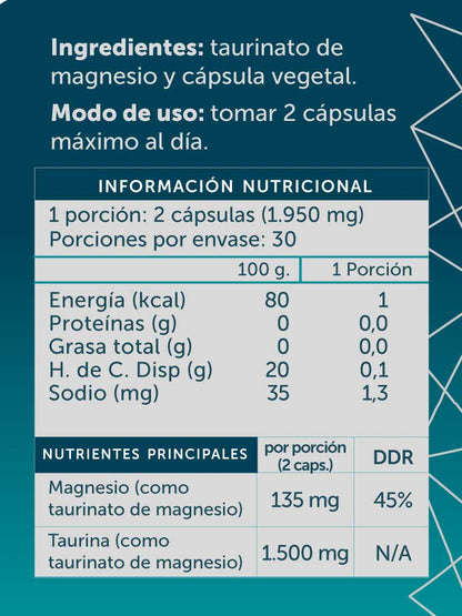 Magnesio taurinato pure 60caps Wellplus