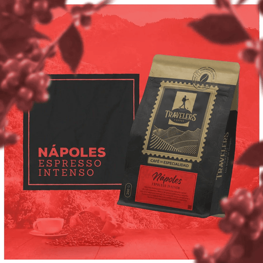 Café Nápoles espresso intenso en grano 250gr Travelers