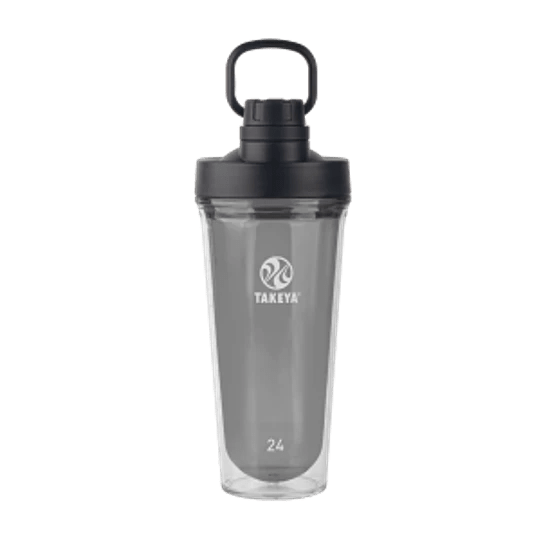 Botella Takeya protein shaker tritan 709ml Negra