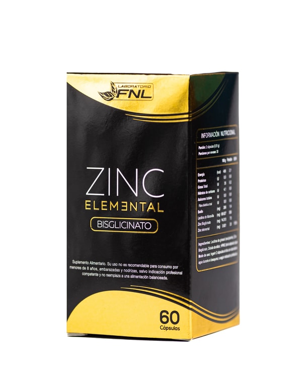 Zinc elemental (Bisglicinato) 60 cápuslas FNL