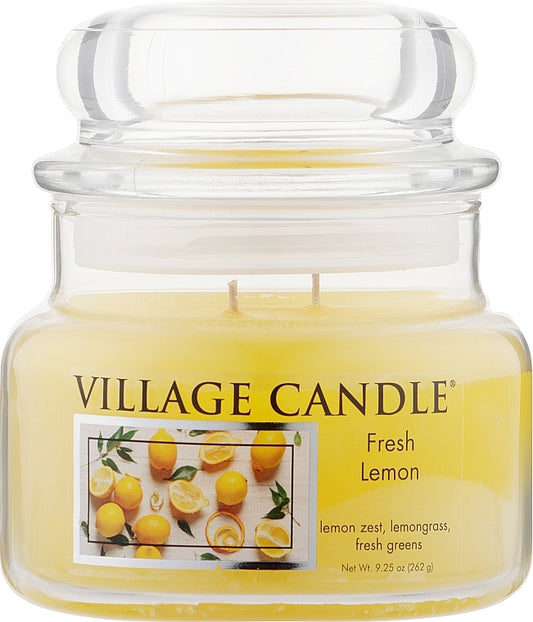 VELA PEQUEÑA 262 GRS VILLAGE CANDLE FRESH LEMON