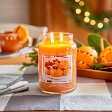 VELA GRANDE 602 GRS VILLAGE CANDLES ORANGE CINNAMON