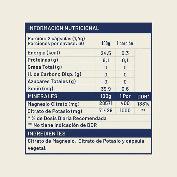 Citrato de Magnesio + Citrato de Potasio 700mg Karun life