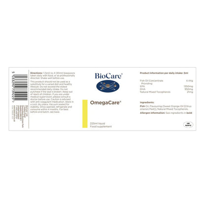 OmegaCare  Aceite de pescado 225ml Biocare